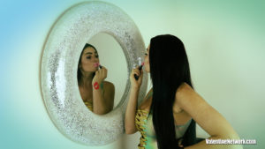 Skyla Novia in a lipstick Fetish video